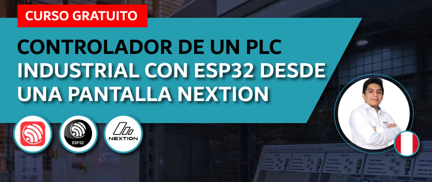 Taller gratuito controlador de un plc industrial con esp32 desde una
